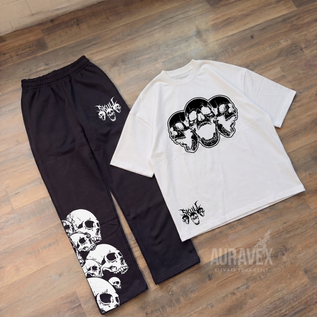 💀 TRIPLE SKULL – OVERSIZED SET (T-SHIRT + JOGGER) 💀