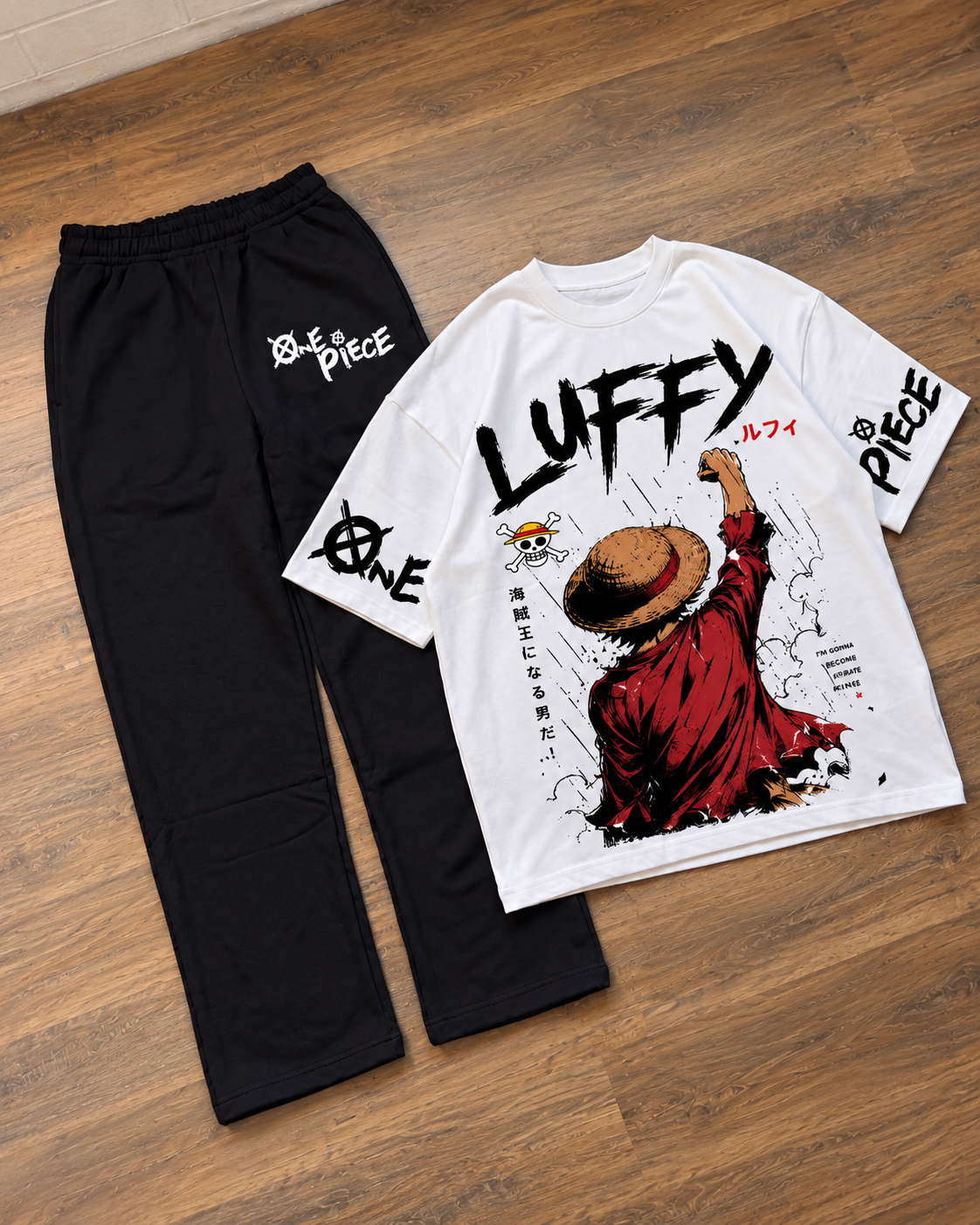 ENSEMBLE LUFFY PIRATE KING OVERSIZE PREMIUM QUALITY