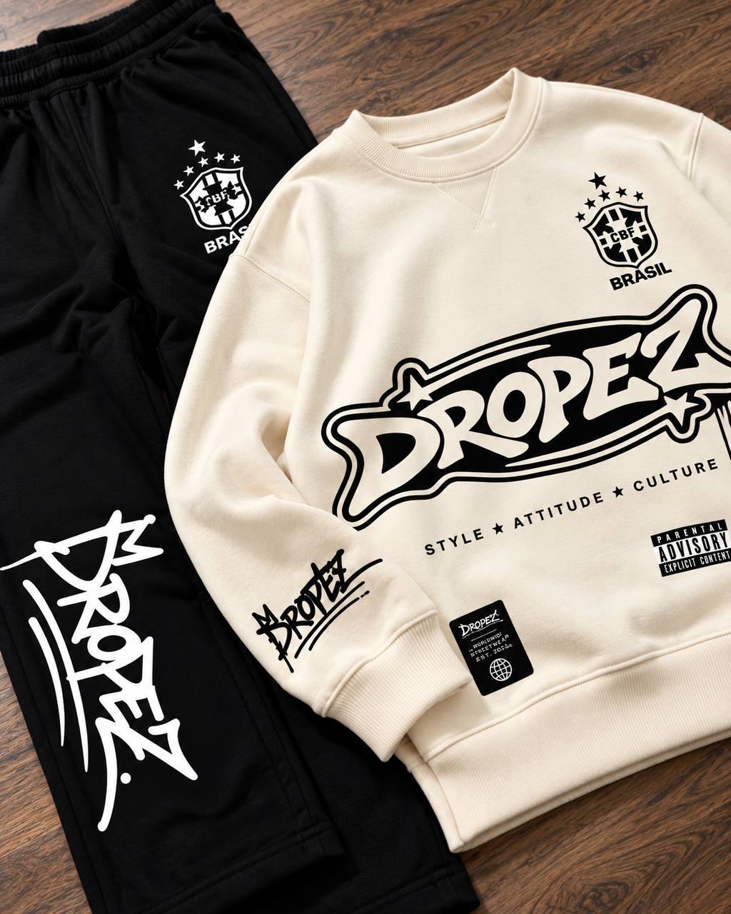 ENSEMBLE DROPEZ  SWEATSHIRT + JOGGER  OVERSIZE